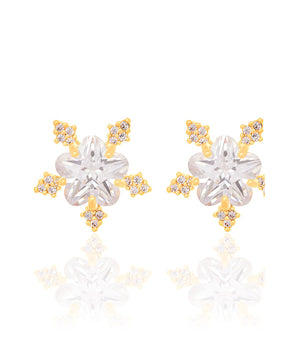 GOLD EARRING WITH ZIRCONIA