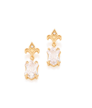 GOLD EARRING WITH ZIRCONIA