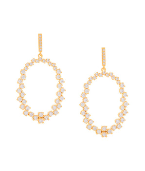 GOLD EARRING WITH ZIRCONIA
