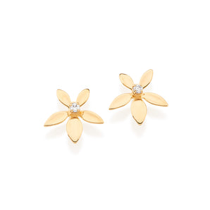 GOLD EARRING WITH ZIRCONIA