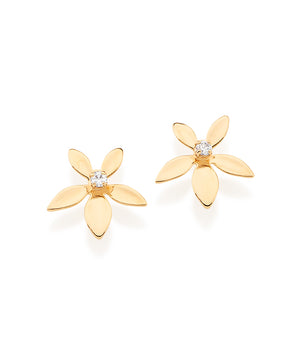 GOLD EARRING WITH ZIRCONIA