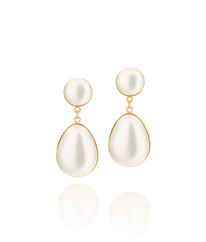 GOLD EARRING WITH PEARL