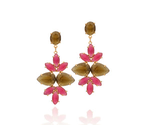 GOLD EARRING WITH CRYSTAL