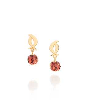 GOLD EARRING WITH CRYSTAL