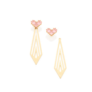 GOLD EARRING WITH CRYSTAL