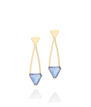 GOLD EARRING WITH CRYSTAL