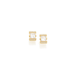 GOLD EARRING WITH ZIRCONIA