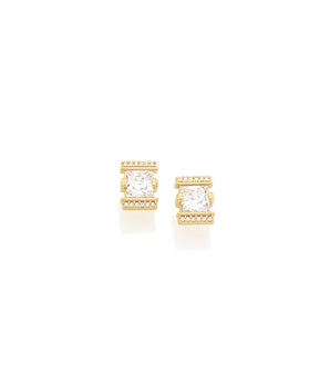 GOLD EARRING WITH ZIRCONIA
