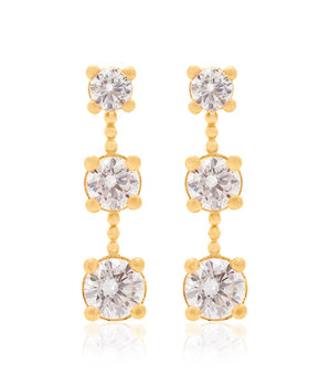 GOLD EARRING WITH ZIRCONIA