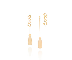 GOLD EARRING WITH CRYSTAL