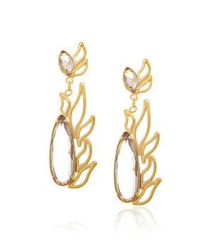 GOLD EARRING WITH CRISTALS
