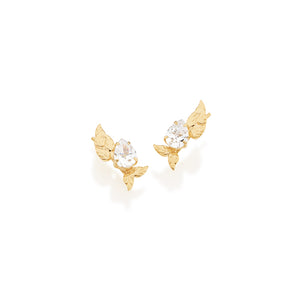 GOLD PLATED EARRING WITH ZIRCONIA