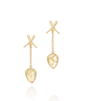GOLD EARRING WITH CRISTALS