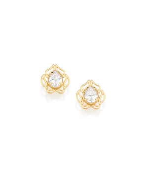GOLD PLATED EARRING WITH ZIRCONIA