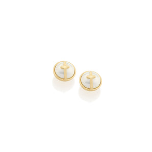 GOLD EARRING WITH PEARLS