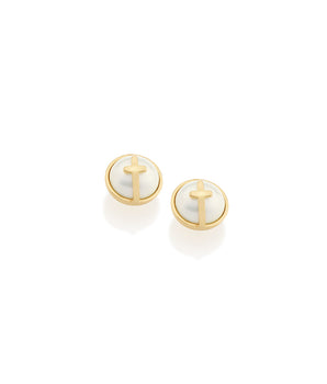 GOLD EARRING WITH PEARLS