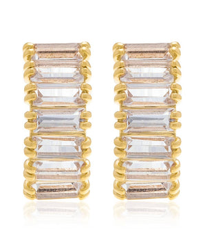 GOLD EARRING WITH CRYSTAL