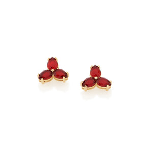GOLD EARRING WITH CRYSTAL