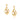 GOLD EARRING WITH ZIRCONIA