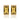 GOLD EARRING WITH CRYSTAL AND ZIRCONIA