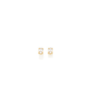 GOLD EARRING WITH ZIRCONIA