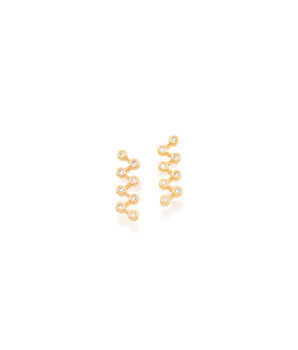 GOLD EARRING WITH ZIRCONIA