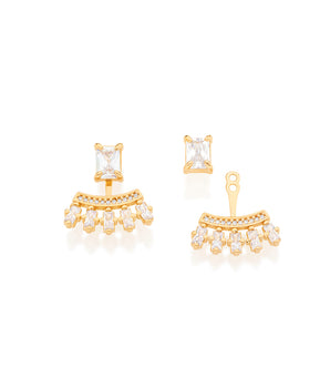 GOLD EARRING WITH ZIRCONIA