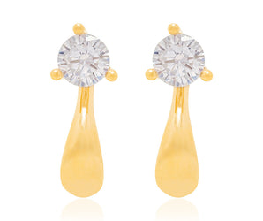 GOLD EARRING WITH ZIRCONIA
