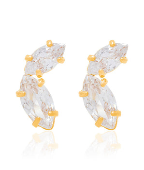 GOLD EARRING WITH ZIRCONIA