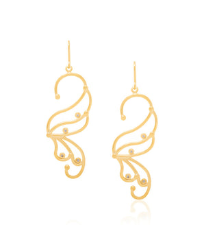 GOLD EARRING WITH ZIRCONIA