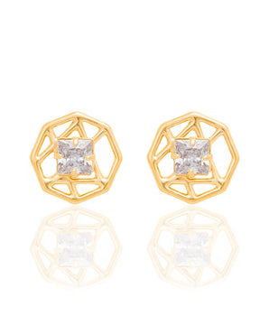 GOLD EARRING WITH ZIRCONIA