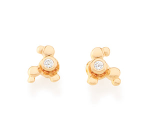 GOLD KID'S EARRING WITH ZIRCONIA