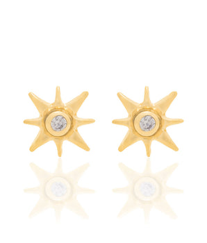 GOLD EARRING WITH ZIRCONIA