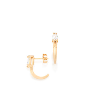 GOLD EARRING WITH ZIRCONIA
