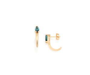 GOLD EARRING WITH CRYSTAL