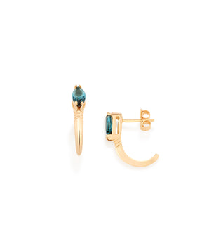 GOLD EARRING WITH CRYSTAL