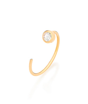 GOLD EARRING WITH ZIRCONIA