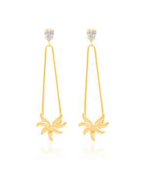 GOLD EARRING WITH ZIRCONIA