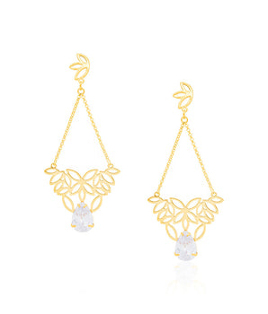 GOLD EARRING WITH ZIRCONIA