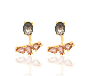 GOLD EARRING WITH CRYSTAL