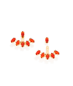 GOLD EARRING WITH CRYSTAL