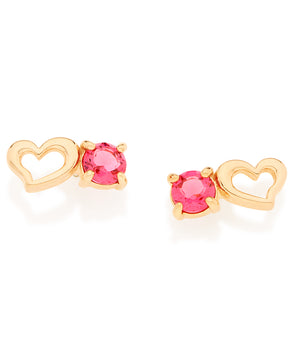 GOLD EARRING WITH CRYSTAL