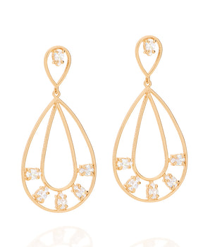 GOLD EARRING WITH ZIRCONIA