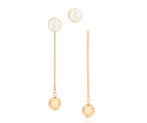 GOLD EARRING WITH PEARL
