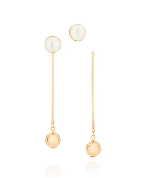 GOLD EARRING WITH PEARL