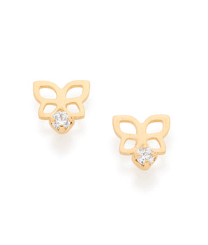 GOLD KID'S EARRING WITH ZIRCONIA