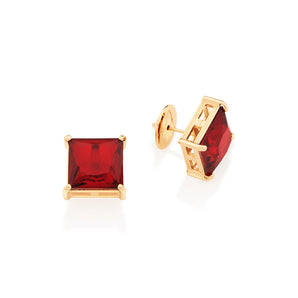 GOLD EARRING WITH CRYSTAL