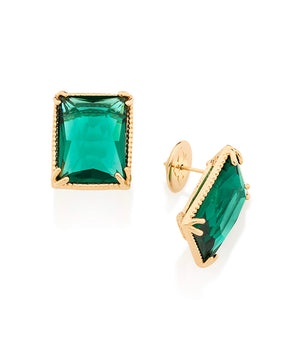 GOLD EARRING WITH CRYSTAL