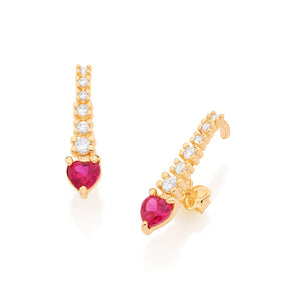GOLD EARRING WITH ZIRCONIA