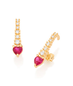 GOLD EARRING WITH ZIRCONIA